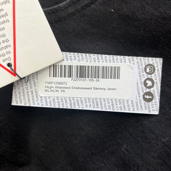 NEW Boohoo Black Distressed Jeans Pants Denim ((size 12)) BNWT - Picture 8 of 10